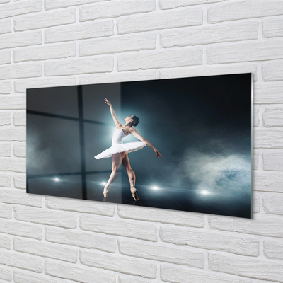 Billede glas Hvid kjole ballet kvinde