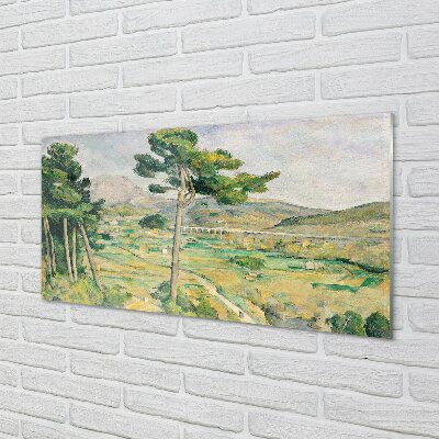 Billede glas Kunst udsigt over en eng