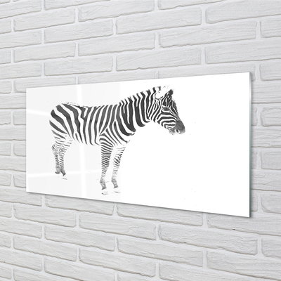 Glas billede Malet zebra