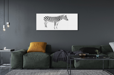 Glas billede Malet zebra