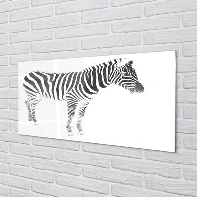 Glas billede Malet zebra