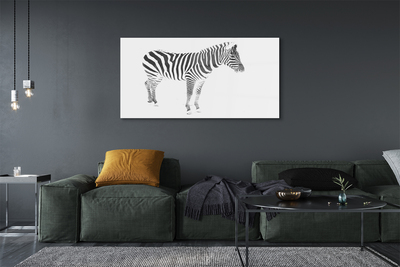 Glas billede Malet zebra