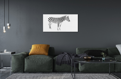 Glas billede Malet zebra