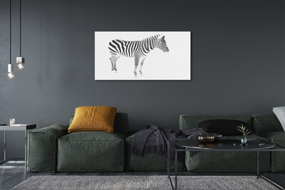 Glas billede Malet zebra