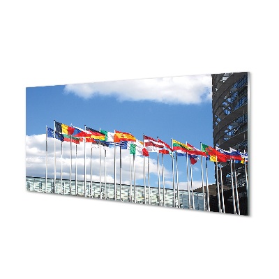 Glasfoto Flere flag