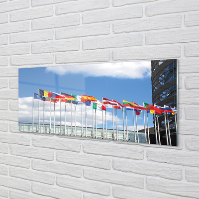 Glasfoto Flere flag