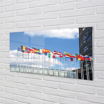 Glasfoto Flere flag