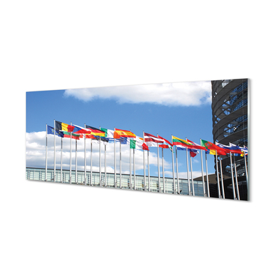 Glasfoto Flere flag