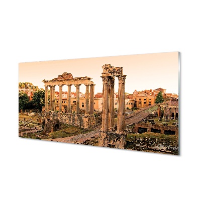 Glasfoto Rom Forum Romanum solopgang