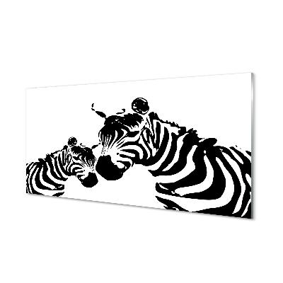 Glasbillede Malede zebraer