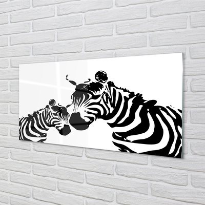 Glasbillede Malede zebraer