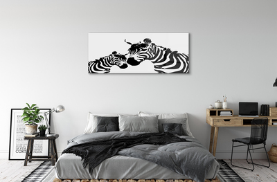 Glasbillede Malede zebraer