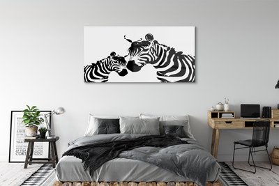 Glasbillede Malede zebraer