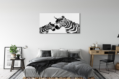 Glasbillede Malede zebraer