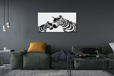 Glasbillede Malede zebraer