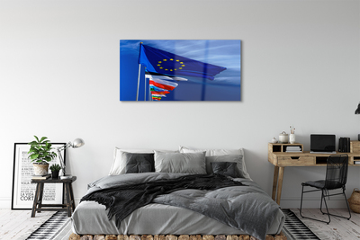 Billede i glas Forskellige flag