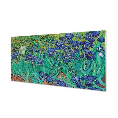 Billede glas Kunst iris blomster