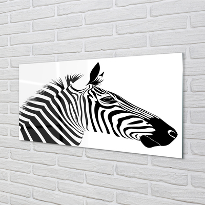 Glas billede Illustration af en zebra