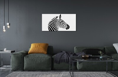 Glas billede Illustration af en zebra