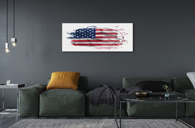 Billede glas USA's flag