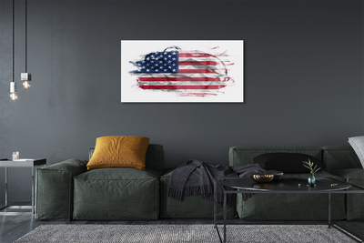 Billede glas USA's flag