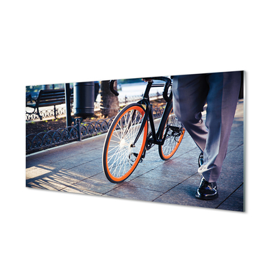 Glas billede Cykel ben by