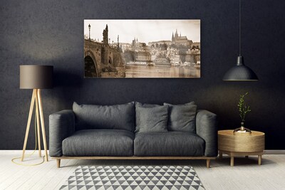 Billede i glas Prag Bridge Landscape