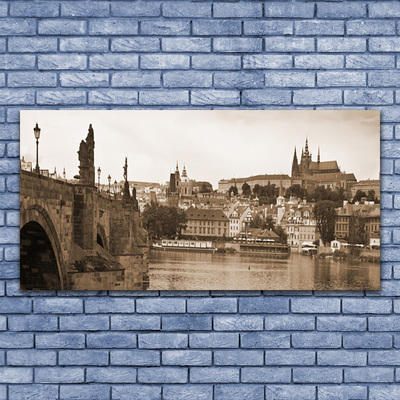 Billede i glas Prag Bridge Landscape