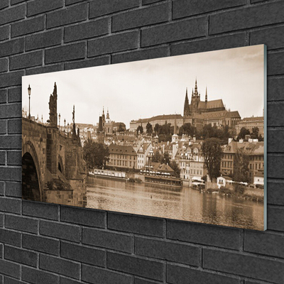 Billede i glas Prag Bridge Landscape