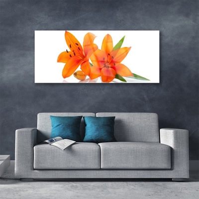 Glasbillede Orange Flower Plant