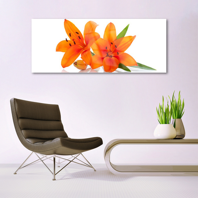 Glasbillede Orange Flower Plant