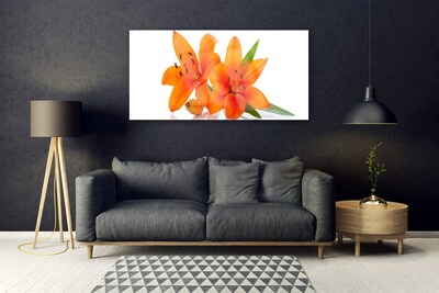 Glasbillede Orange Flower Plant