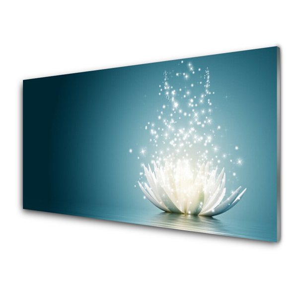 Glasfoto Lotus Flower Plant