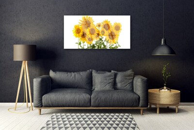 Glasfoto Plant Sunflowers