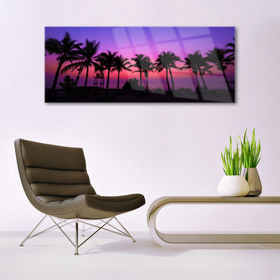 Glas billede Palm Trees Landscape