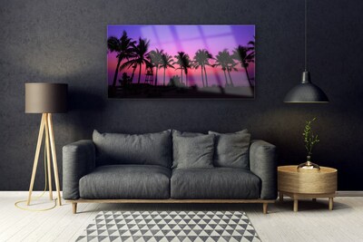 Glas billede Palm Trees Landscape