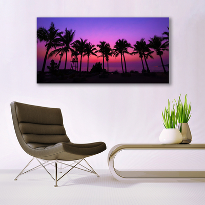 Glas billede Palm Trees Landscape