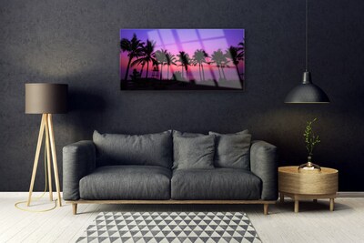 Glas billede Palm Trees Landscape