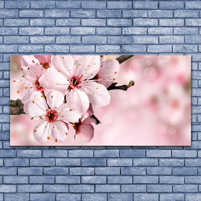 Glasbillede Blomster til væggen