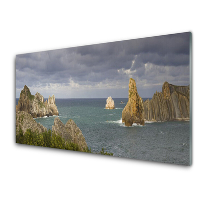 Billede glas Sea Rocks Landscape