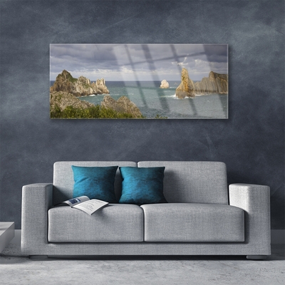 Billede glas Sea Rocks Landscape