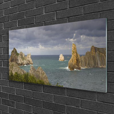 Billede glas Sea Rocks Landscape