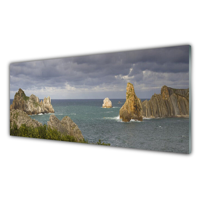 Billede glas Sea Rocks Landscape