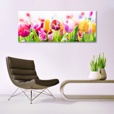 Glas billede Tulipaner Blomster