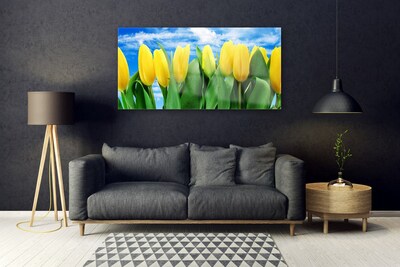 Glasfoto Tulipaner Blomst