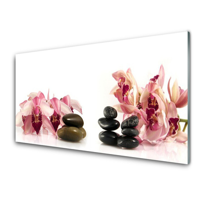 Glas billede Flower Stones Art