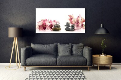 Glas billede Flower Stones Art