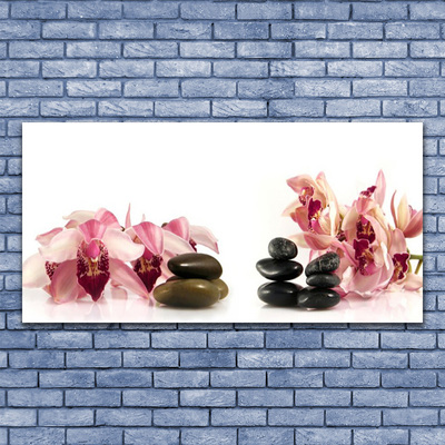 Glas billede Flower Stones Art