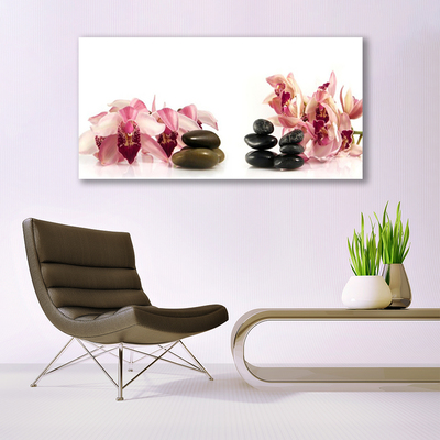 Glas billede Flower Stones Art