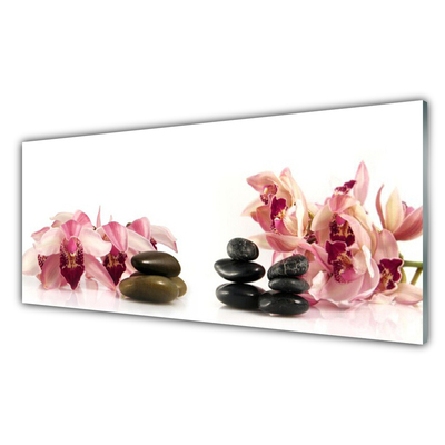 Glas billede Flower Stones Art